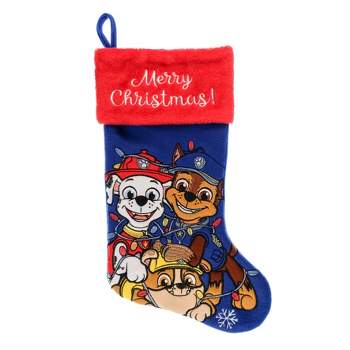Paw Patrol - Marshall, Chase and Rubble 20 Applique Christmas Stocking