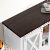 Homhougo Coffee Bar Cabinet, Sideboard Buffet Storage Cabinet with Storage White - 4 of 4