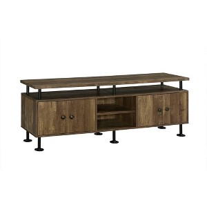 Acme Furniture Ensata Ii TV Stand for TVs up to 60" Rustic Oak/Black Finish - 1 of 4