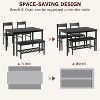 Jojoka Modern Dining Table Set for 4 with 2 Chairs & Bench, Space-Saving Metal Frame Kitchen Table with Storage Rack - 3 of 4