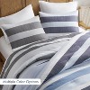 3Pcs Stripe Print Comforter Sets, Contemporary Style Lightweight Fluffy Bedding, Premium Textile Bed Set with Matching Shams - 4 of 4