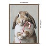 Amanti Art Cute Bunny Candy Cane by The Creative Bunch Studio Canvas Art Framed - 3 of 4