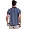 INSPIRE CHIC Men's Striped Knitted Summer Short Sleeves Button Down Jacquard Polo Shirts - 3 of 4