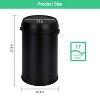 17 Gallon Swing Top Trash Can, Stainless Steel Garbage Can, with Swing Lid for Kitchen, Office - 2 of 4