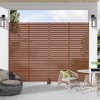 SpassWay 72"H 47"W Outdoor Metal Garden Trellis Privacy Screen Lattice Panel Indoor Room Divider - 2 of 4