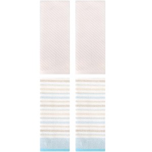 REGALWOVEN 4 Pcs Cotton Soft Comfortable Absorbent Striped Hand Towel - 1 of 4