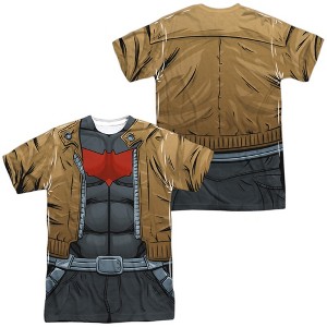 Popfunk Batman Red Hood Uniform Front-Back Print Adult Sublimated Costume T-Shirt - 1 of 4