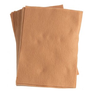 John Bead 9" x 12" Tan Acrylic Craft Felt Sheets, 25pcs - 1 of 4