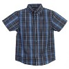 Gioberti Boy's Casual Western Plaid Long Sleeve Pearl Snaps Shirt - 2 of 3