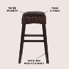 JONATHAN Y Maui Rustic Bohemian Hyacinth/Wood Backless Bar Stool, Brown Wash Woven Seat with Natural Wood Frame - 3 of 4