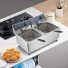 Commercial Deep Fryer with Basket and Lid, 1700W Stainless Steel Countertop Electric Oil Fryer with Temperature Control Function for Home Use - 2 of 4