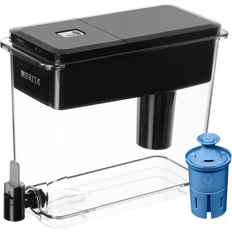 Brita Extra Large 27-Cup UltraMax Filtered Water Dispenser with Filter - Jet Black, 1 of 22