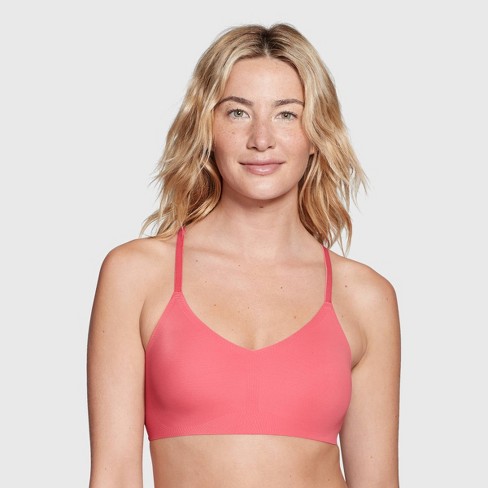 True & Co. Women's Everybody Lace Racerback Bralette - Rose Pink XL