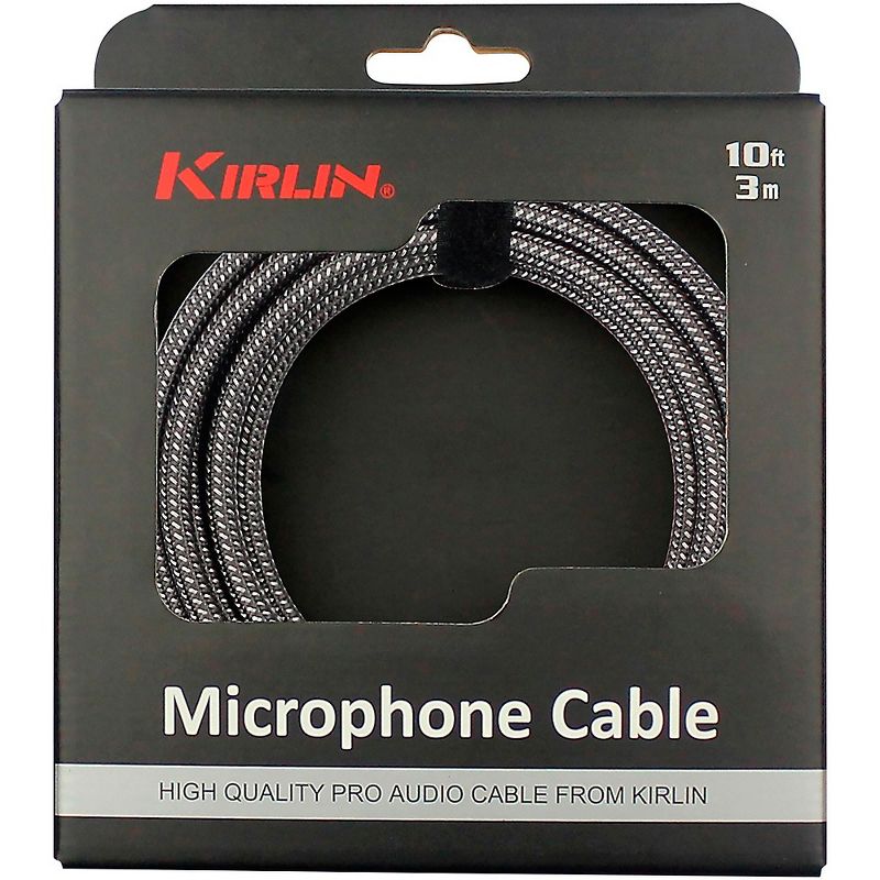 KIRLIN XLR Male To XLR Female Microphone Cable - Carbon Gray Woven Jacket, 2 of 3