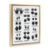 Stupell Industries Children's Dinosaur Track Chart Floating Frame Canvas Art, Gold, 25" x 31" - 2 of 4