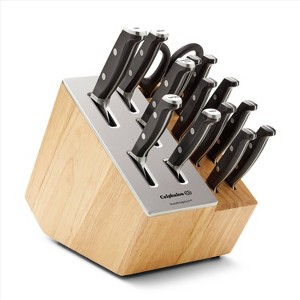 Calphalon 15pc Stainless Steel Cutlery Set: Forged Blades, Knife Block, Hand Wash, Lifetime Warranty - 1 of 4