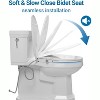 Round Non-Electric Bidet Toilet Seat with Self-Cleaning Dual Nozzles, Soft-Close Quiet Lid, Adjustable Water Spray - 4 of 4