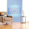 HomeRoots 80" X 56" Blue And White Mandala Cotton Hanging Tapestry - 2 of 4