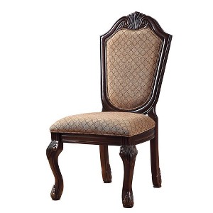 Acme Furniture Chateau De Ville Dining Chairs Fabric/Espresso Finish - 1 of 4