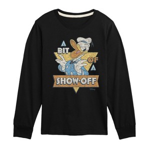 Boys' - Disney - Donald Bit Of A Show Off Long Sleeve Graphic T-Shirt - 1 of 4