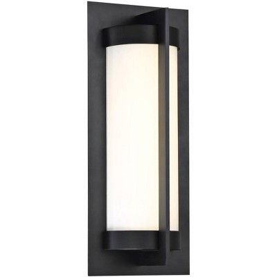 dweLED Oberon 14" High Black LED Outdoor Wall Light