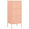 vidaXL Storage Cabinet Pink 16.7"x13.8"x40" Steel - 2 of 4