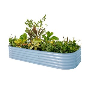 Vego Garden 10-in-1 Modular Rectangular Metal Outdoor Raised Garden Bed 48"x96"x17" - 1 of 4