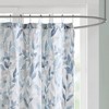 Madison Park Leisha Botanical Printed Shower Curtain Blue: Madison : Microfiber, Machine Washable, Non-Slip Backing - image 3 of 4