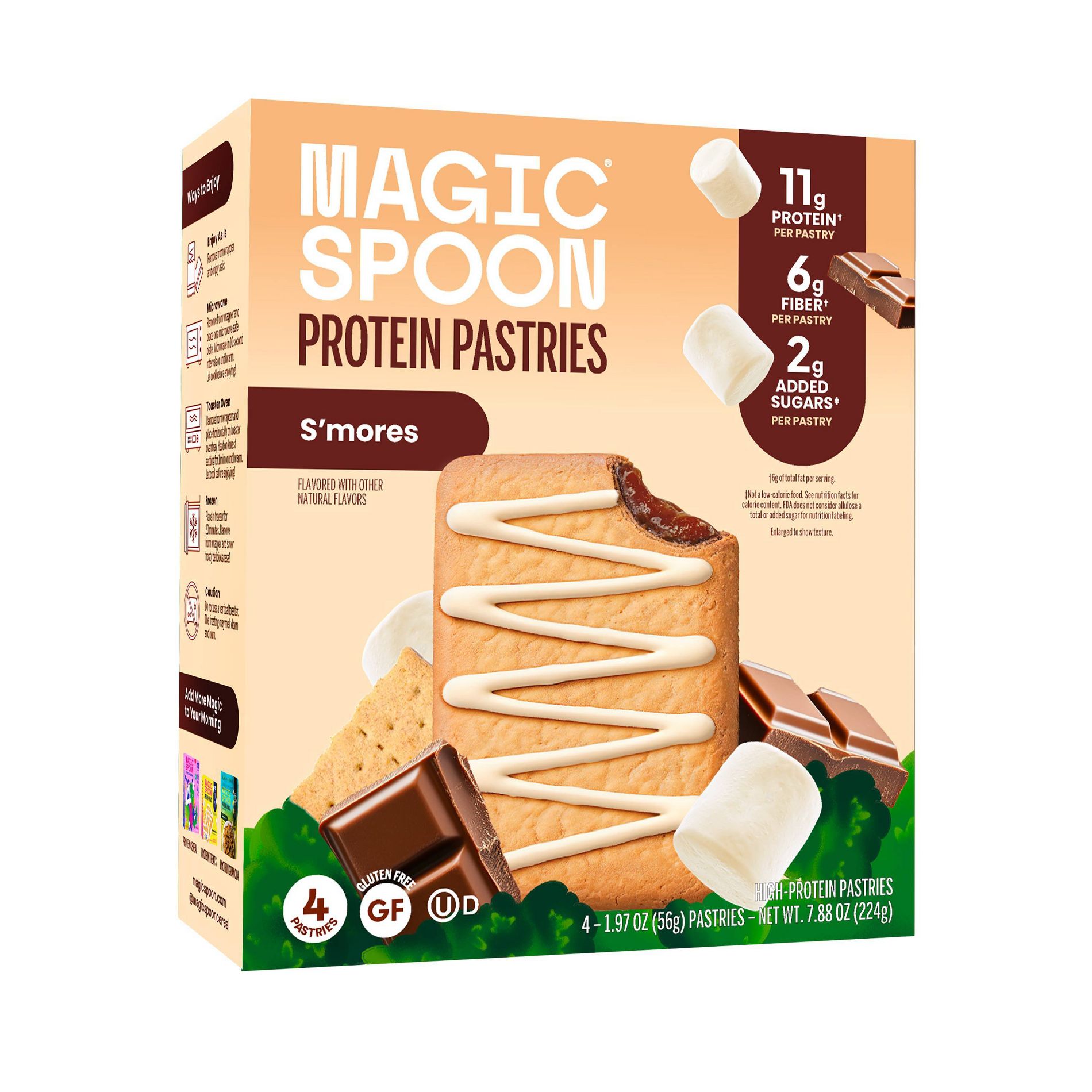MAGIC SPOON Smores Protein Toaster Pastries - 7.8oz/4ct