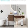 Home Zone Living 1.3 Gallon Slim Stainless Steel Small Trash Can with Reeded Pattern, Step Pedal and Soft-Close Lid, Silver - 3 of 4