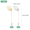 Unique Bargains Leaf Brooch Tray Stick Lapel Pin Alloy DIY Boutonnieres Pins with Leaf - 3 of 4