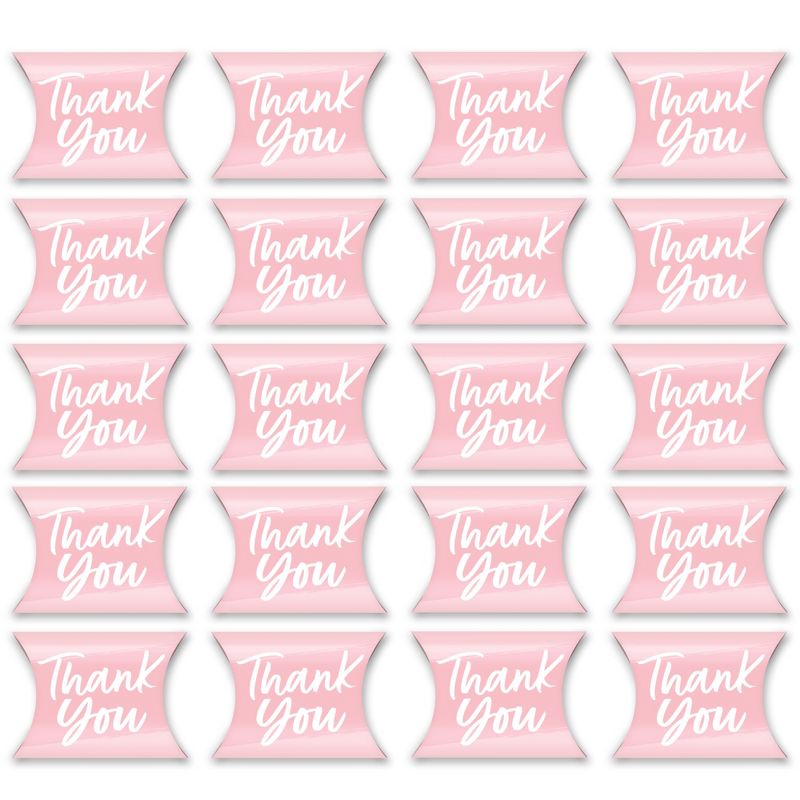 Big Dot of Happiness Pink Elegantly Simple - Favor Gift Boxes - Guest Party Favors Petite Pillow Boxes - Set of 20, 5 of 9