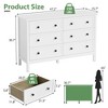 ORRD 6-Drawer Dresser, Wood Storage Cabinet with Black Handles, Modern Chest for Bedroom & Living Room - 3 of 4