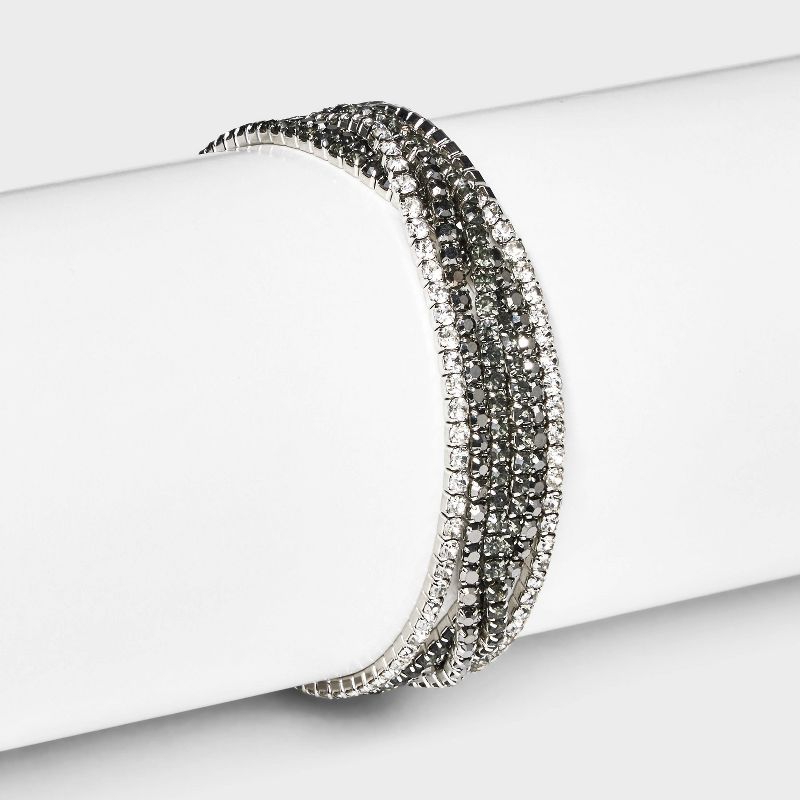 Crystal Brass Multi-Strand Bracelet Set 6pc - A New Day™, 4 of 6