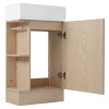 ChicFurnit Bathroom Storage Cabinets Bathroom Floor Storage Cabinet Functional Bathroom Cabinet with Drawer for Bathroom, Beige, 18.6"*10.6"*33.2" - 4 of 4