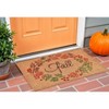 HomeRoots 17" X 29" Natural Green And Orange Fall Leaves Coir Outdoor Door Mat - 2 of 4