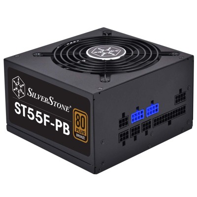 SilverStone Technology 550W ATX single +12V rails with 42.5A output Silent 120mmFan with 18dBA efficiency 80Plus  cable 140mm depth 2x8/6pin PCI-E.