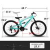 VASIP 26" Mountain Bike, 21 Speeds Steel Mountain Bike, Disc Brakes and Dual/Full Suspension MTB, Adult Sport Bicycle for Trail, Snow, Commuter - 3 of 4