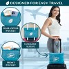 PAVILIA Travel Blanket Pillow Soft Bag Pockets, Airplane Plane Flight Car Essentials Compact Set Packable, Travelers Accessories Gifts - 3 of 4