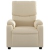 VidaXL Massage Recliner Chair Cream Fabric - 4 of 4