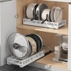 Pot Pan Organizer For Kitchen Cabinet, Pull Out Pan Storage Rack With 7 Adjustable Dividers, Sliding Out Pot Lid Holder For Kitchen Cabinet Pantry - 4 of 4