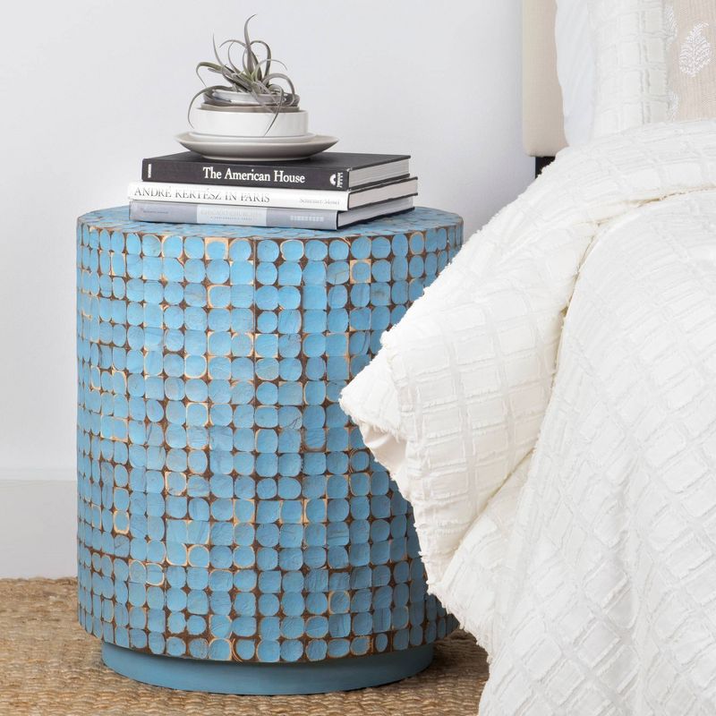 Mila Accent Table Blue - East at Main, 3 of 8