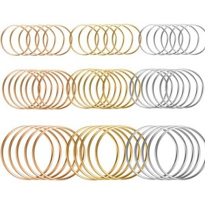 Round Beading Hoop Earring Findings in 20/30/40mm & 3 Colors, Jewelry Making DIY Craft Supplies - 1 of 4