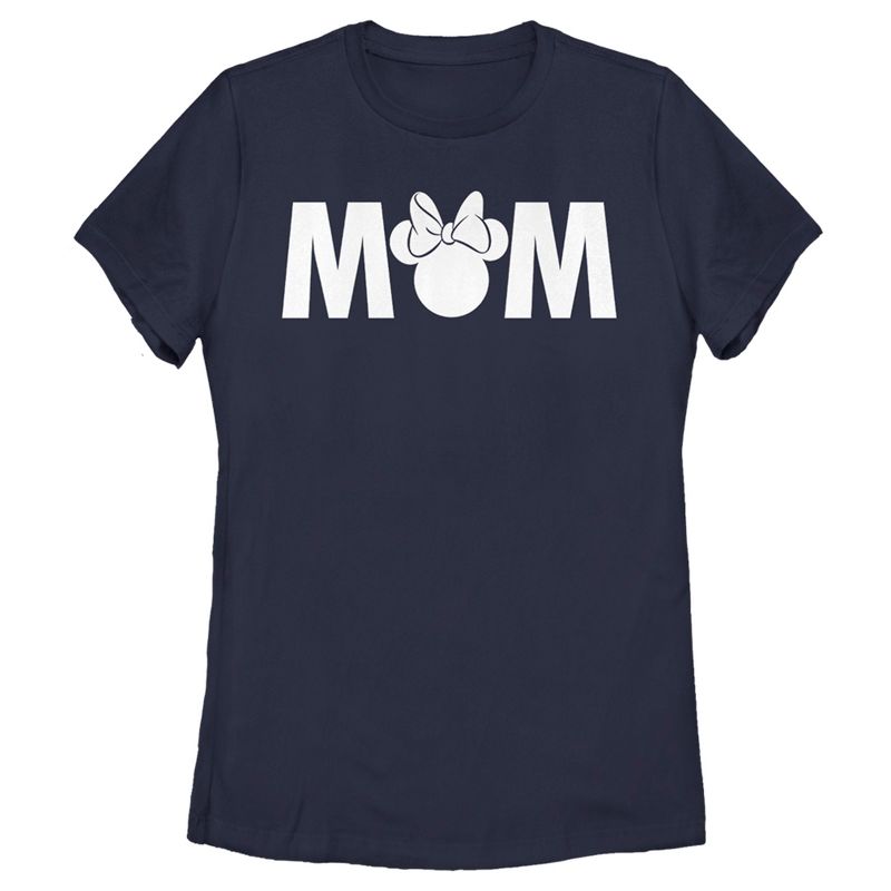 Women's Mickey & Friends Mother's Day Minnie Mouse Mom Navy T-Shirt, 1 of 5