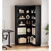72" L-Shaped Corner Bookshelf - 5-Tier Farmhouse Bookcase, Wood Storage Shelf for Living Room, Bedroom - 3 of 4