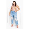 Women's Plus Size Halter Pleat Print Top - | CITY CHIC - 2 of 4