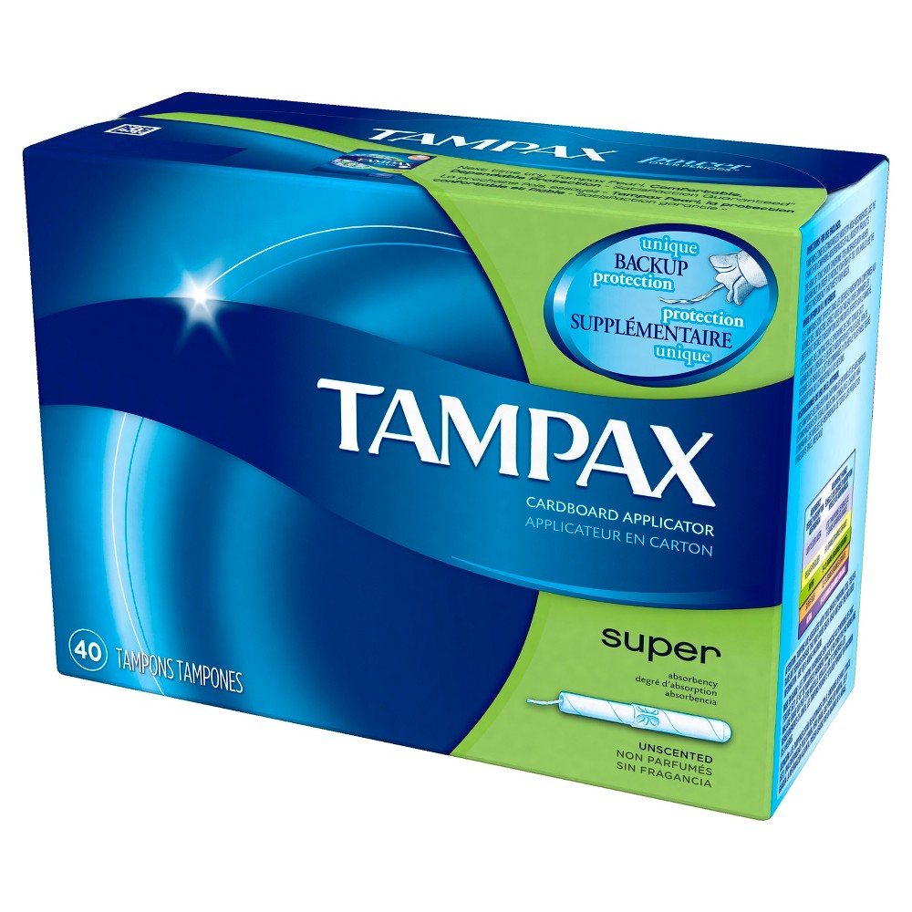 UPC 073010321106 product image for Tampax Anti-Slip Grip Cardboard Applicator Super Absorbency Tampons - 40 Count | upcitemdb.com