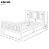 ALEXOUN Twin Size Bed Frame, Wood Twin Platform Bed with Headboard and Footboard for Kids Boys Girls Teens Adults,No Box Spring Need - 3 of 4