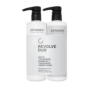 Zenagen Revolve Men Thickening Shampoo (16 oz) & Revolve Thickening Conditioner (16 oz) - Thicker Hair XXL DUO SET KIT for Hair Loss - 1 of 3