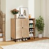 Costway Shoe Storage Cabinet with Flip Doors Adjustable and Removable Shelves for Entryway - 2 of 4